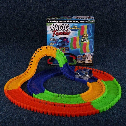 High Magic Glow in The Dark Track with LED Light-Up Race Car, Ages 3+