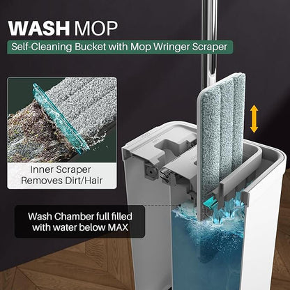 CleanSweep Pro Mop and Bucket with Wringer Set